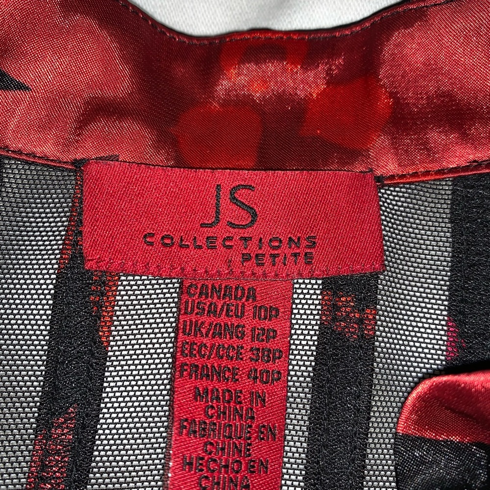 Js Collections Multicolored Sheer Jacket Flared S… - image 4